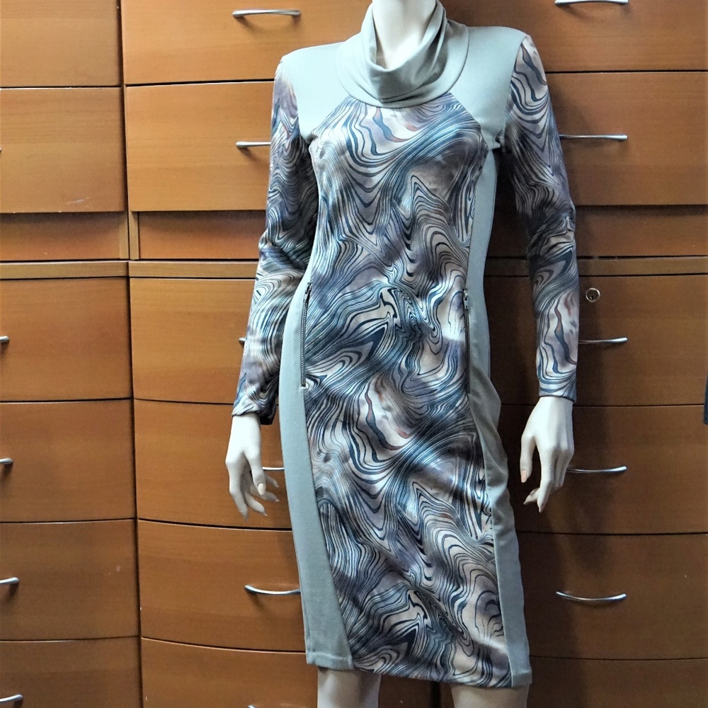 WORK COWL NECK DRESS MADE IN EUROPE